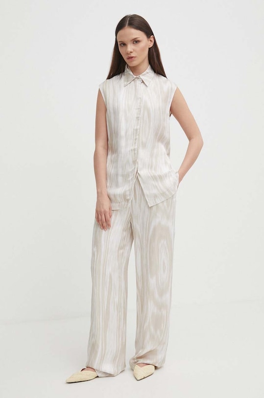 Риза Calvin Klein K20K206682 бежов SS24