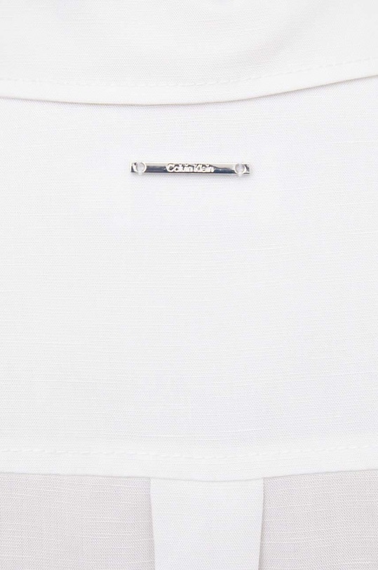 Calvin Klein koszula z domieszką lnu K20K206694 biały