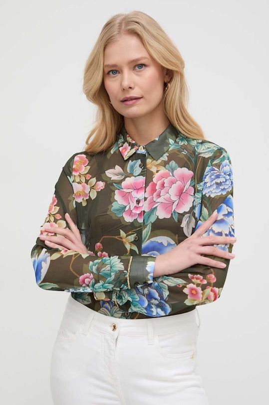 Guess koszula CLOUIS regular zielony W3GH97.WDW82