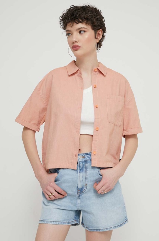 Vans camasa din bumbac scurt portocaliu VN000F74CR51