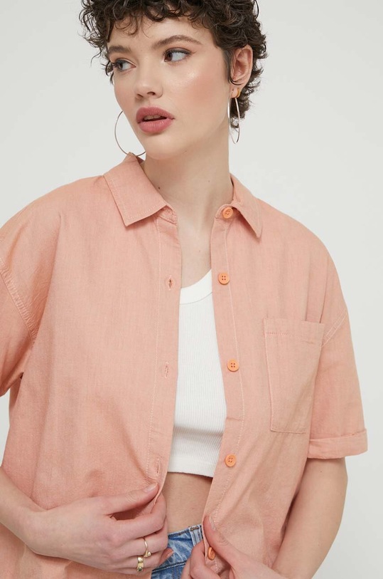 Vans camasa din bumbac portocaliu VN000F74CR51