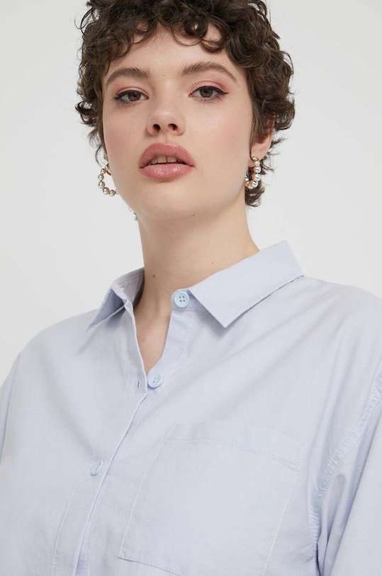 Vans camasa din bumbac albastru VN000F74CHA1