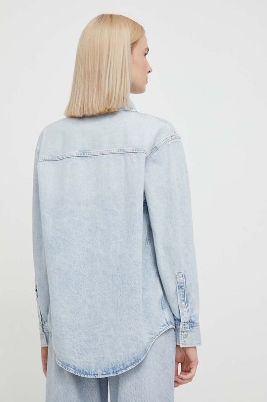 Odzież Calvin Klein Jeans koszula jeansowa J20J222795 niebieski