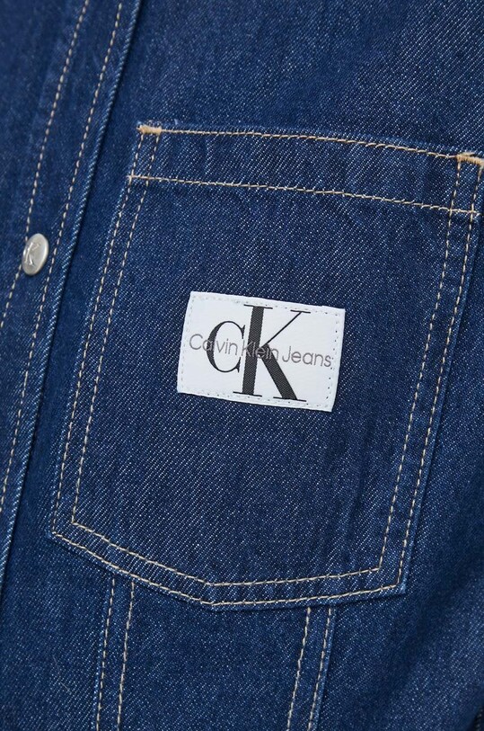 Calvin Klein Jeans koszula jeansowa J20J222825 granatowy