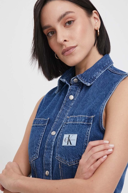 Calvin Klein Jeans koszula jeansowa regular niebieski J20J223689