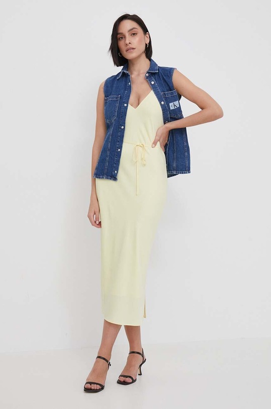 Calvin Klein Jeans koszula jeansowa J20J223689 niebieski SS24