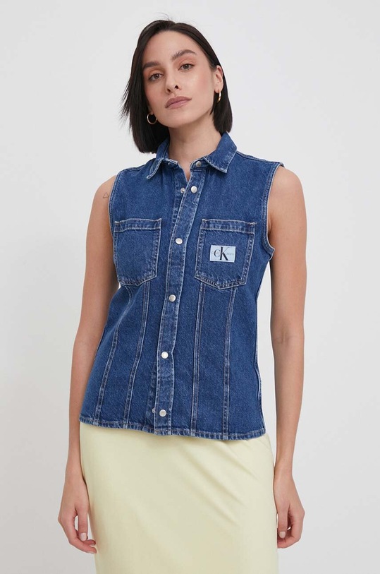 Calvin Klein Jeans koszula jeansowa niebieski J20J223689