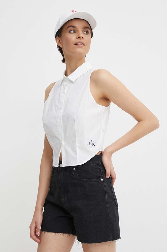 Calvin Klein Jeans koszula bawełna biały J20J223129