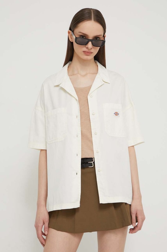 Dickies camasa din bumbac VALE SHIRT W DK0A4Y7S bej SS24
