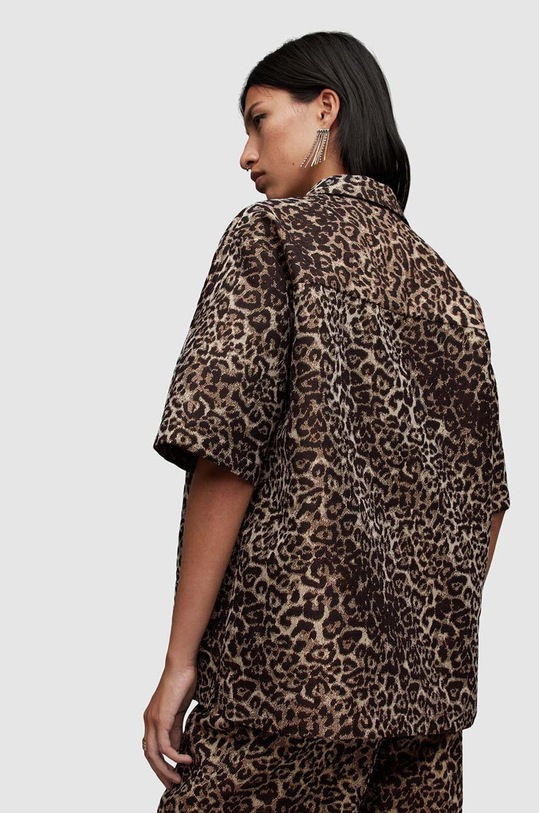 Πουκάμισο AllSaints Jemi Leppo μαύρο WT063Z