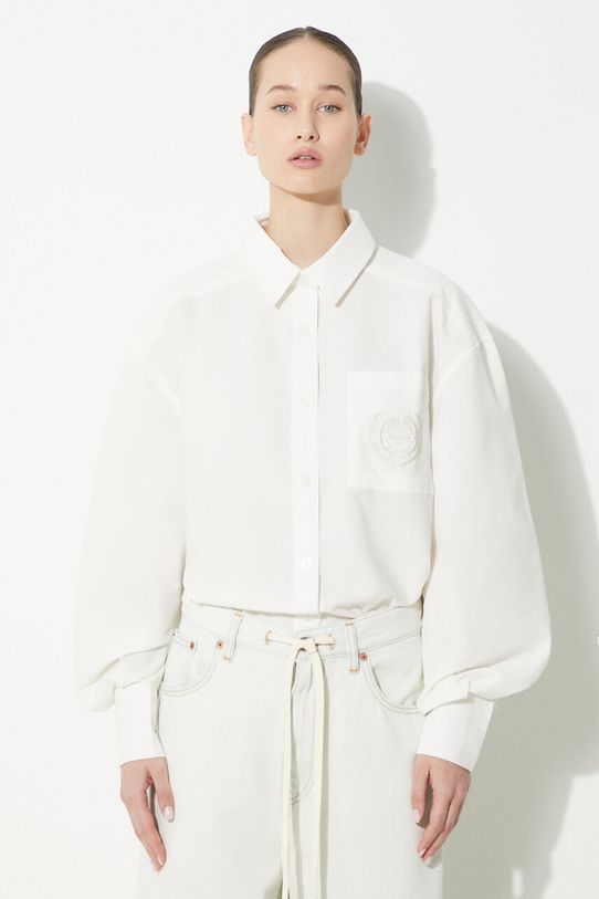 Košulja Reebok LTD AB x RBK Tailored Shirt Planet friendly bež RWGA001C99FAB0016100