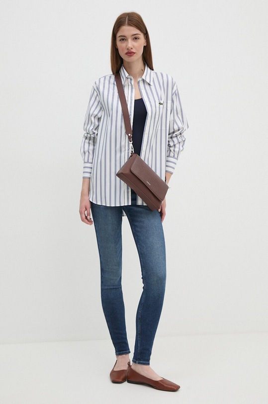 Lacoste camasa din bumbac CF7706 alb AW24