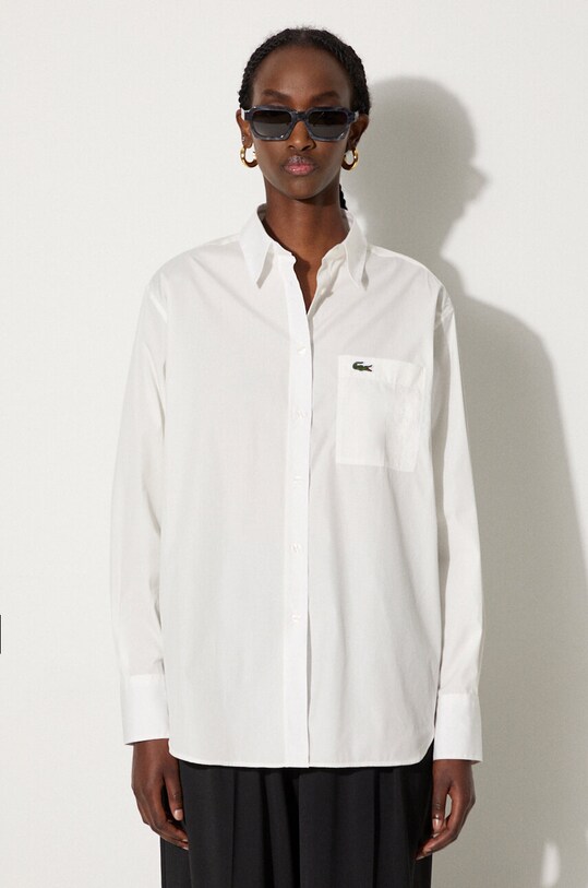 Lacoste cotton shirt classic white CF7706