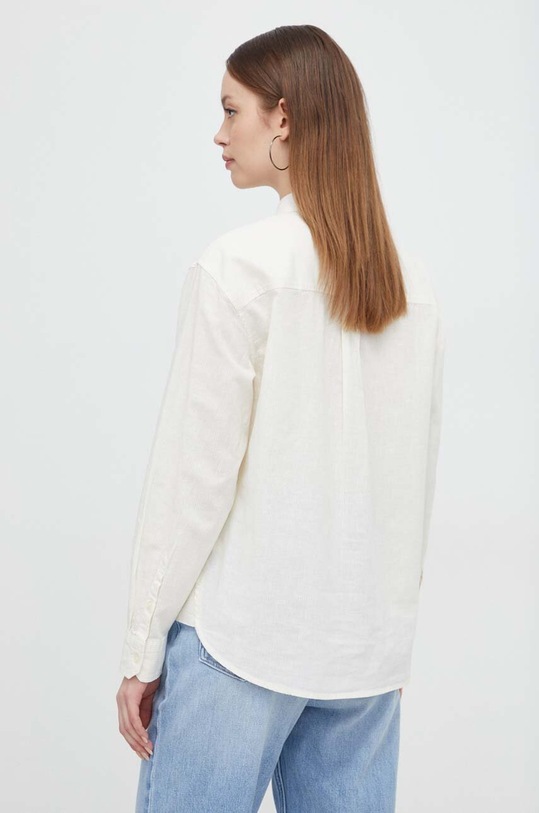 Odzież Tommy Jeans koszula z domieszką lnu DW0DW17737 żółty