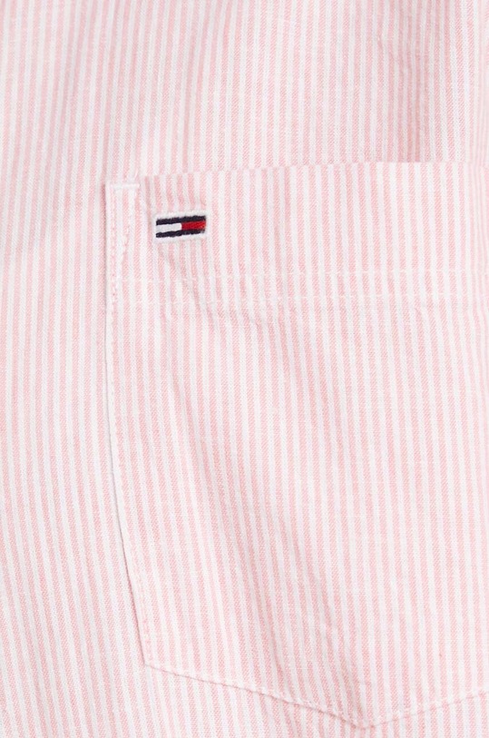 Tommy Jeans koszula z domieszką lnu różowy DW0DW17737