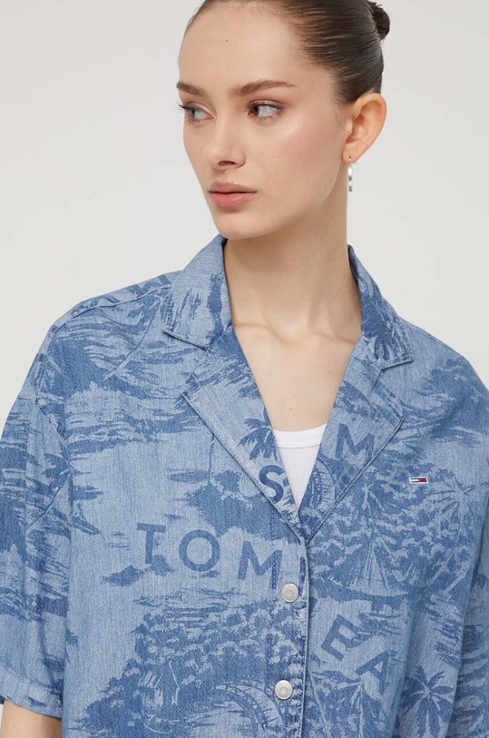 Tommy Jeans cămașă scurt albastru DW0DW17969