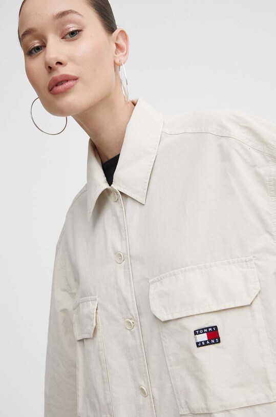 Tommy Jeans camasa bej DW0DW17968