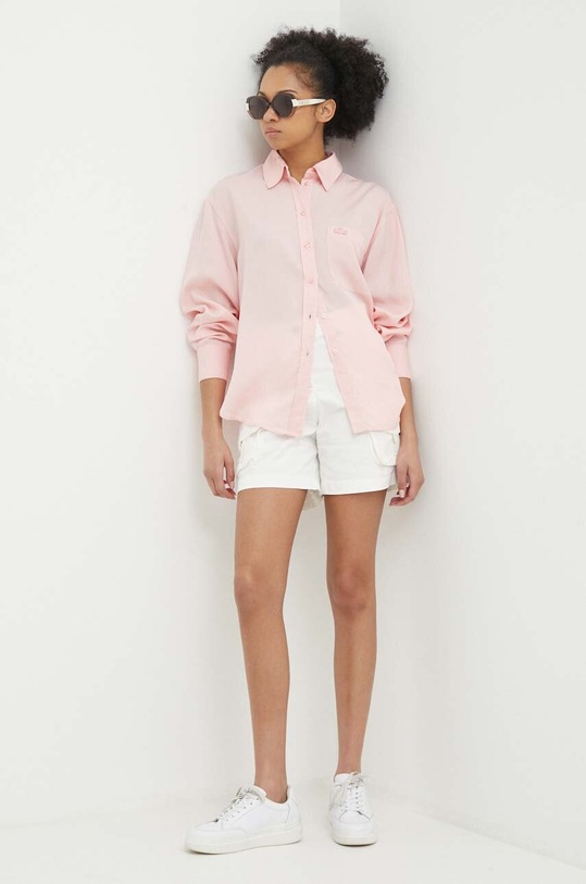 Lacoste koszula CF3404 różowy SS24