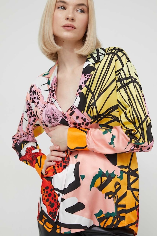 Desigual camasa din amestec de matase lung multicolor 24SWCW34