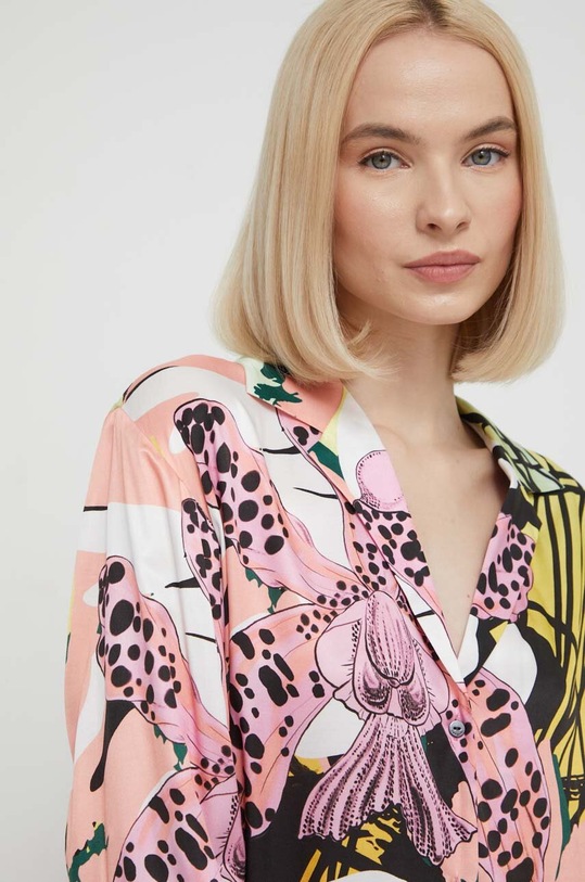 Îmbrăcăminte Desigual camasa din amestec de matase 24SWCW34 multicolor