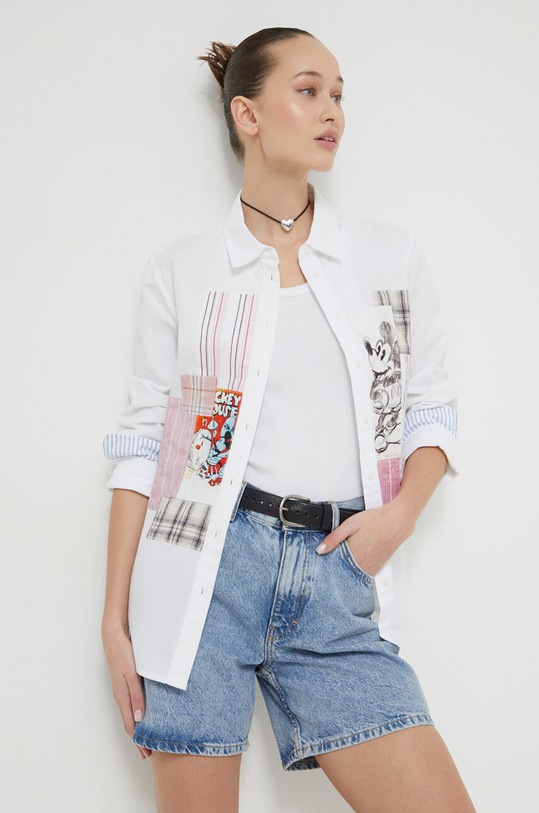 Desigual camicia in cotone x Disney bianco 24SWCW26