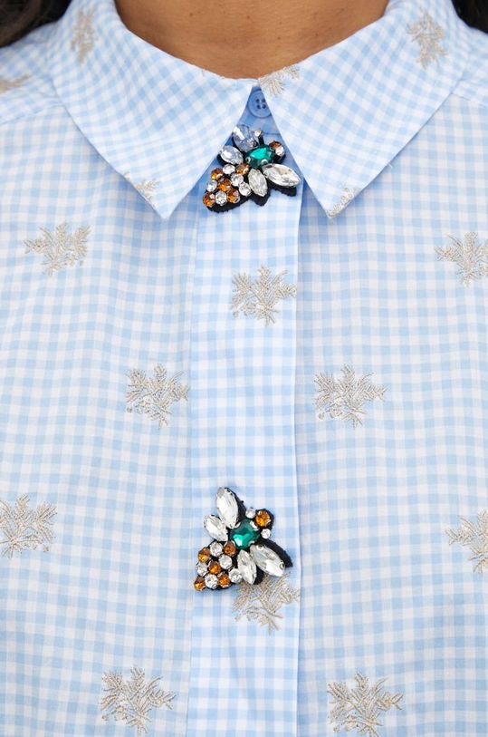 MUNTHE camicetta in cotone 1014.24228 blu SS24