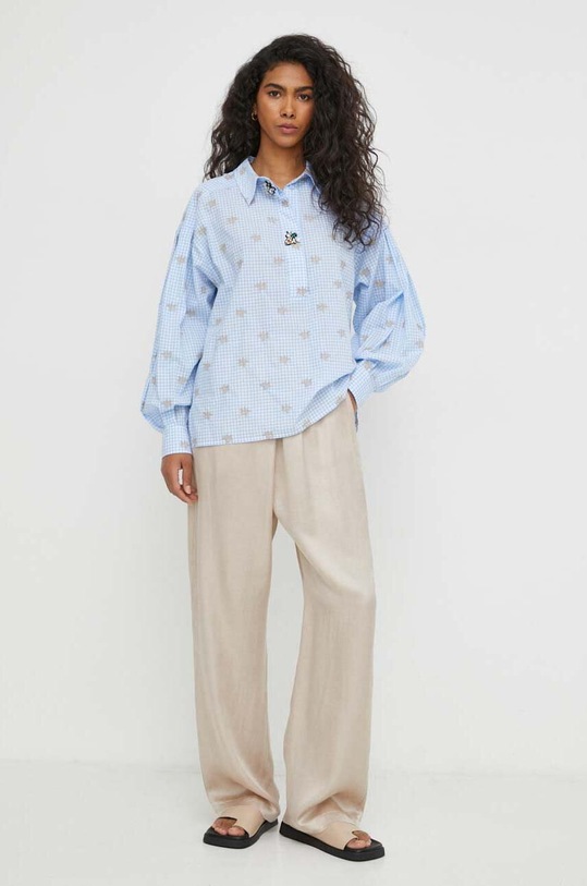 Abbigliamento MUNTHE camicetta in cotone 1014.24228 blu