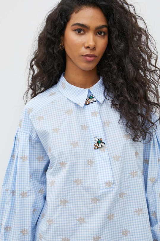 MUNTHE camicetta in cotone 1014.24228 blu