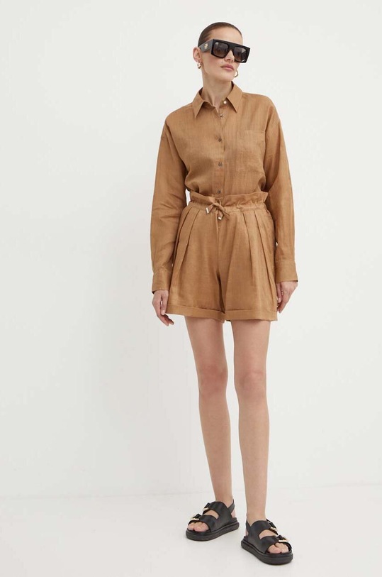 BOSS Orange cămașă 50511766 maro SS24