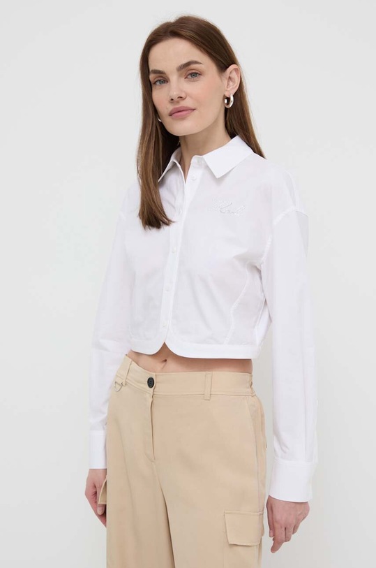 Karl Lagerfeld koszula bawełniana biały 241W1602