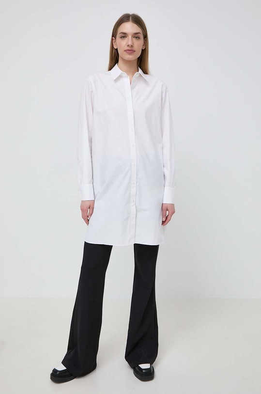 Odzież Karl Lagerfeld koszula bawełniana 241W1604 biały