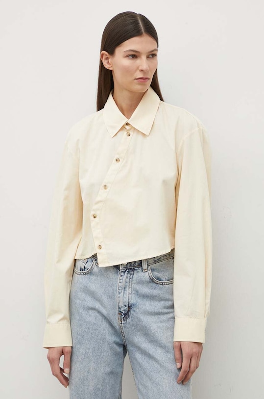 Won Hundred cămașă din bumbac lung bej 2878.14235