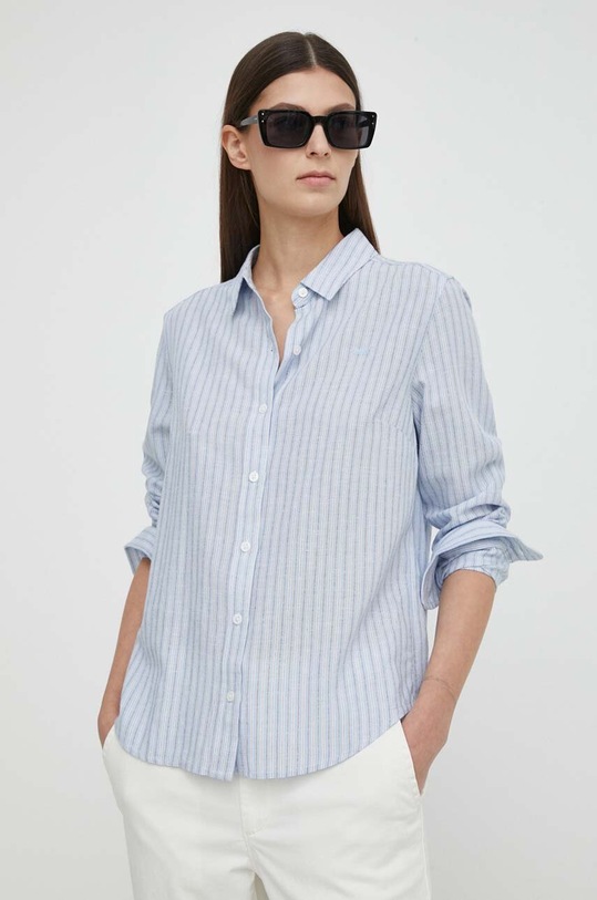 Levi's koszula z domieszką lnu regular niebieski 34574.0021