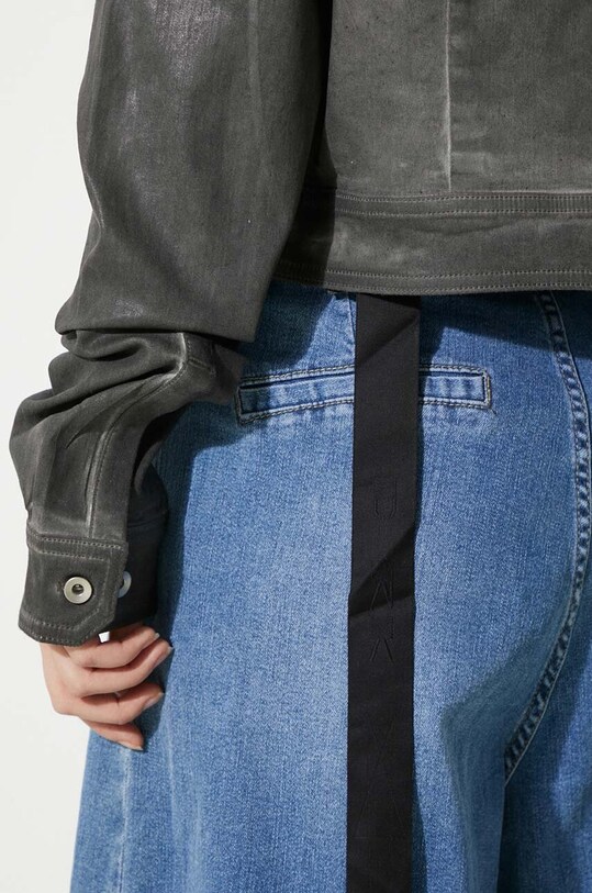 Μπουφάν Rick Owens Denim Jacket Cape Sleeve Cropped Outershirt DS01D1702.SCF.78
