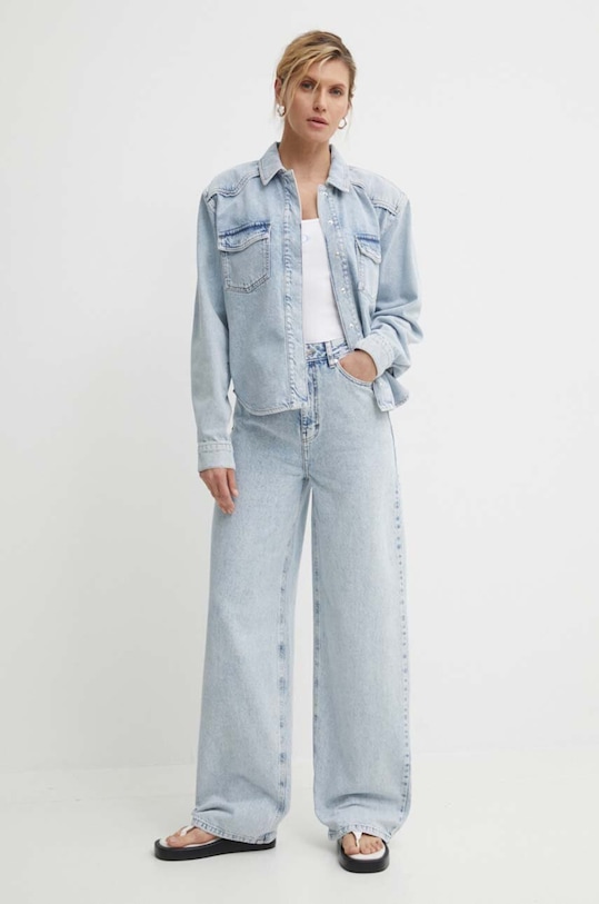 Джинсовая куртка Gestuz 10909063 голубой SS24