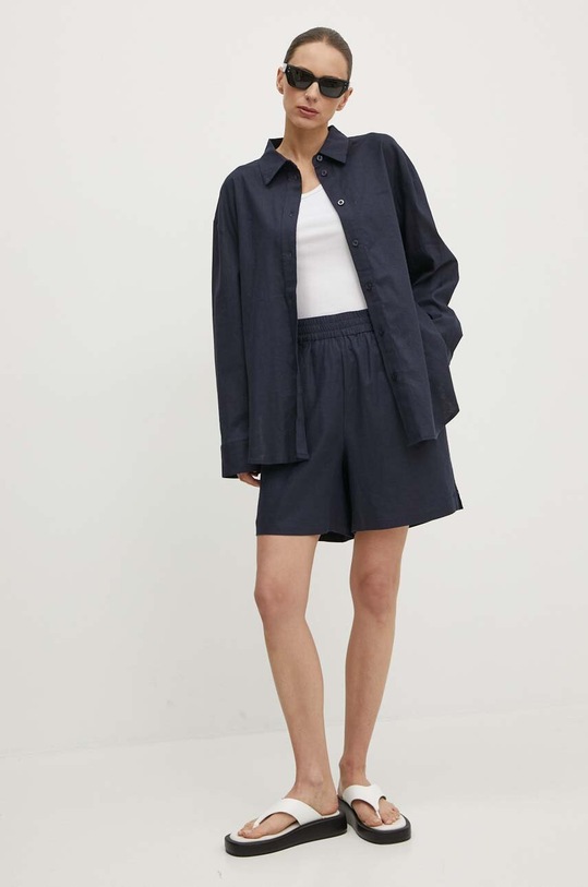 Îmbrăcăminte Gestuz camasa de in 10909102 bleumarin