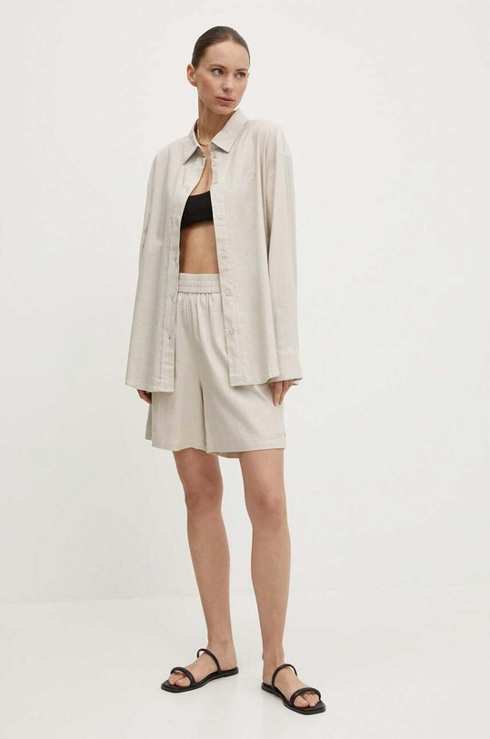 Îmbrăcăminte Gestuz camasa de in 10909102 bej