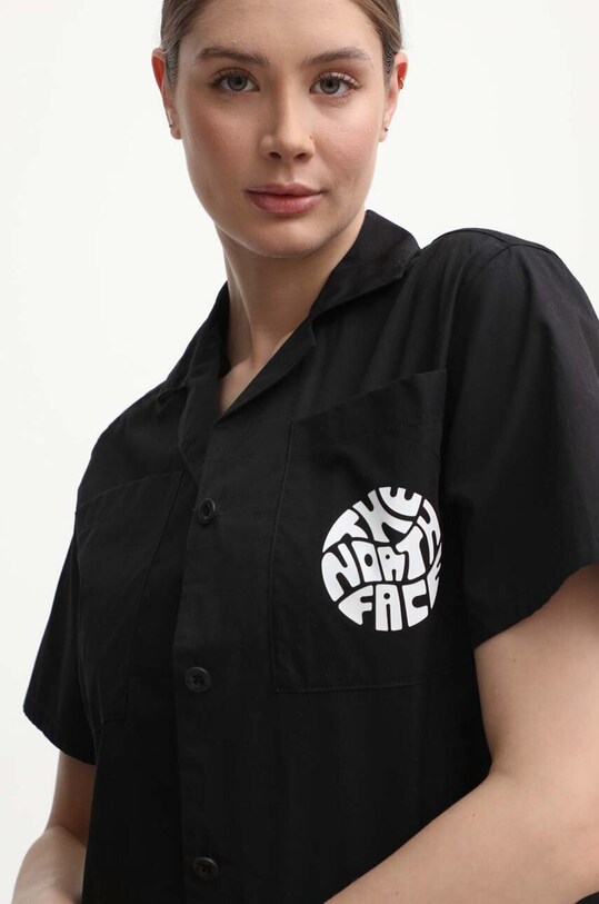 The North Face camasa din bumbac negru NF0A87A4JK31