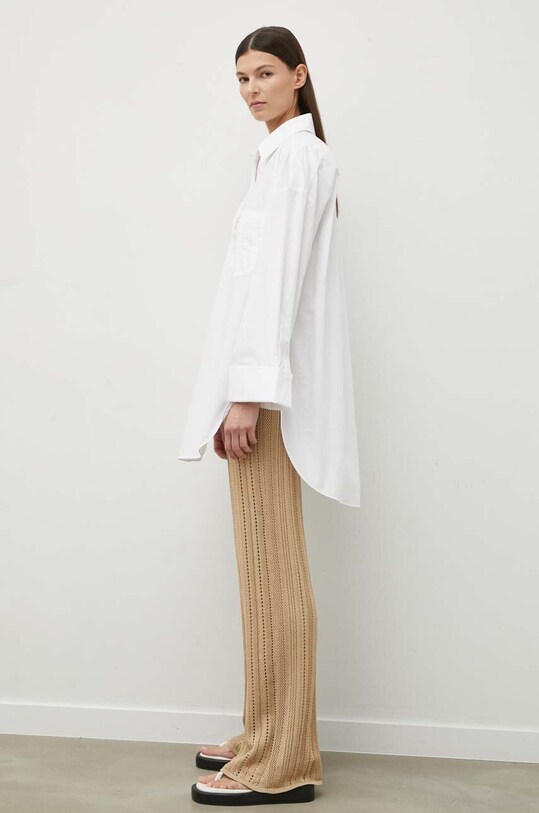 Хлопковая блузка By Malene Birger Q71873041 белый SS24
