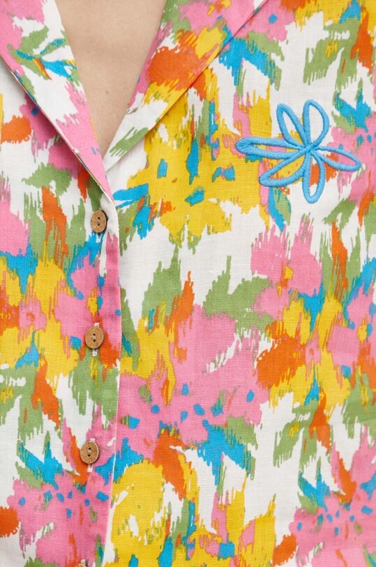 Picture koszula lniana Kintha WTS441 multicolor
