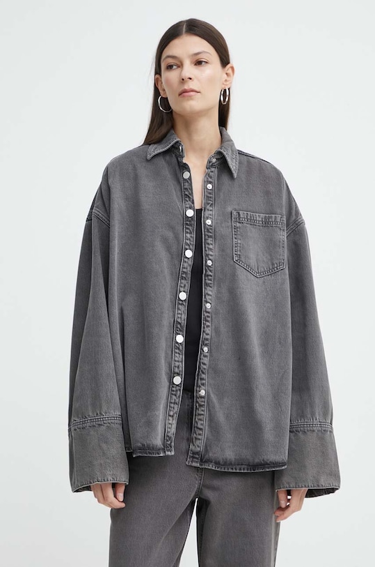 Remain camasa jeans lung negru 5014982299