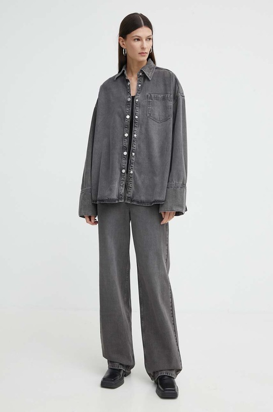 Džínová košile Remain 5014982299 černá SS24
