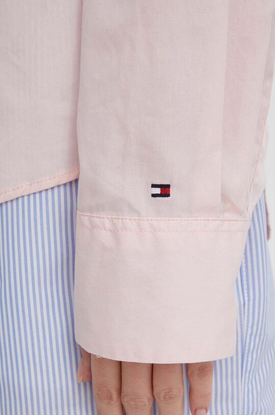 Бавовняна сорочка Tommy Hilfiger WW0WW43344 рожевий