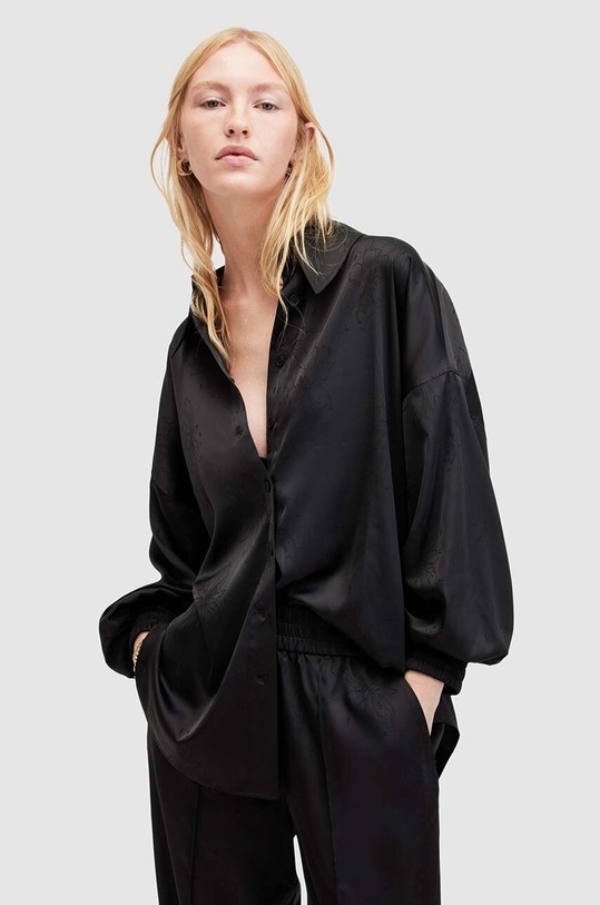 AllSaints ing CHARLI JACQ SHIRT apró mintás fekete W084PA