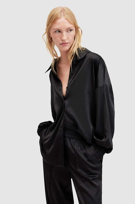 AllSaints ing CHARLI JACQ SHIRT W084PA fekete