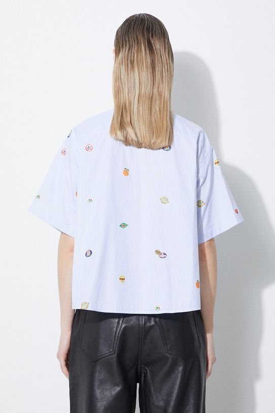 Одяг Бавовняна сорочка Kenzo Fruit Stickers Cropped Shirt FE52CH2469A1.64 блакитний