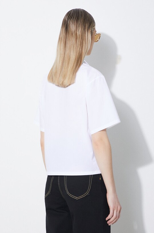 Îmbrăcăminte Kenzo camasa din bumbac Boke Cropped Hawaiian Shirt FE52CH0669LH.01 alb