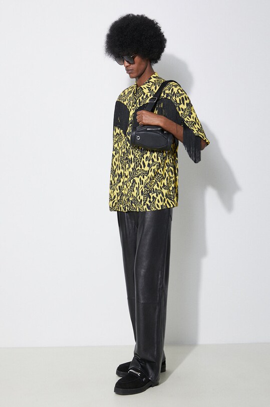 Fiorucci shirt Banimalier Print Fringed Shirt M01FPTSH054VI01YW02 yellow SS24