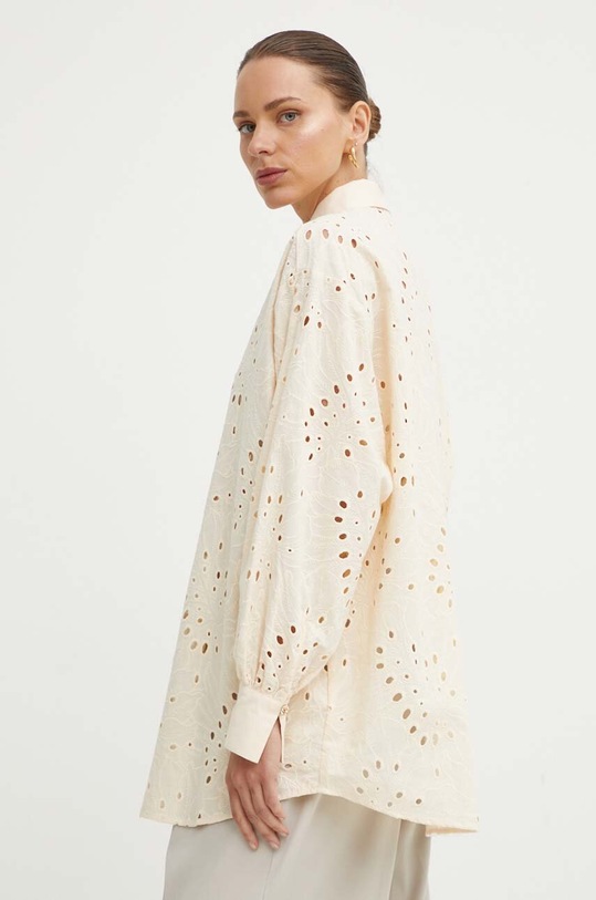 Бавовняна сорочка Bruuns Bazaar ArgyreiaBBFelina бежевий BBW3914