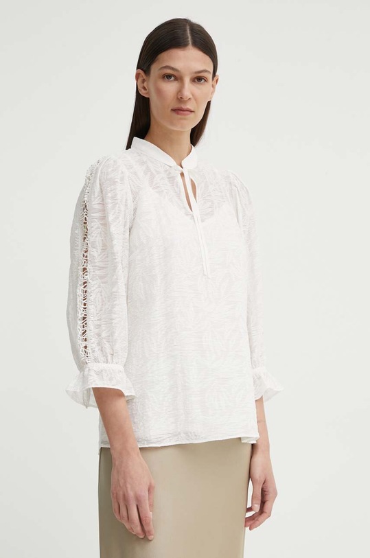 Bruuns Bazaar bluza MacluraBBImiras blouse alb BBW3995